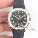 Perfect Replica Patek Philippe Aquanaut Black Dial Black Rubber Band Watch 42mm